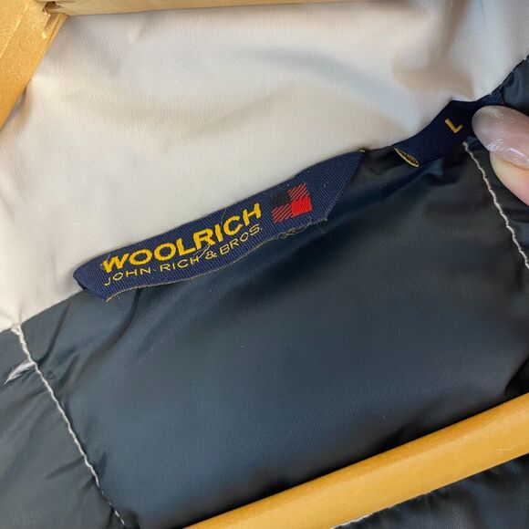 Woolrich Blizzard Parka Down Winter Jacket Hooded Puffer Women Beige Size‎ L - Picture 3 of 14